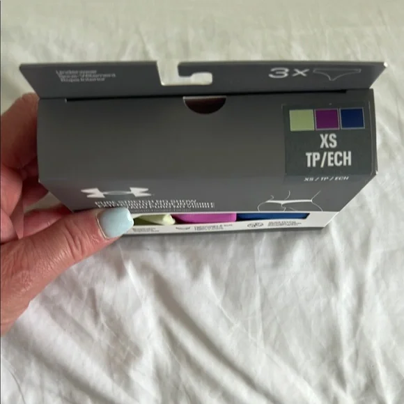 NIB W’s Under Armour Pure Stretch No Show Thong 3PC Set Sz XS - Picture 3 of 4